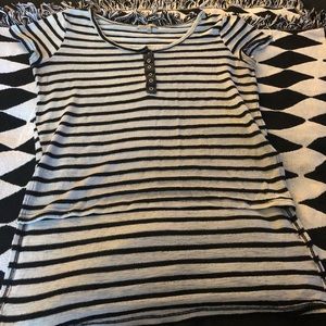 Blouse with stripes